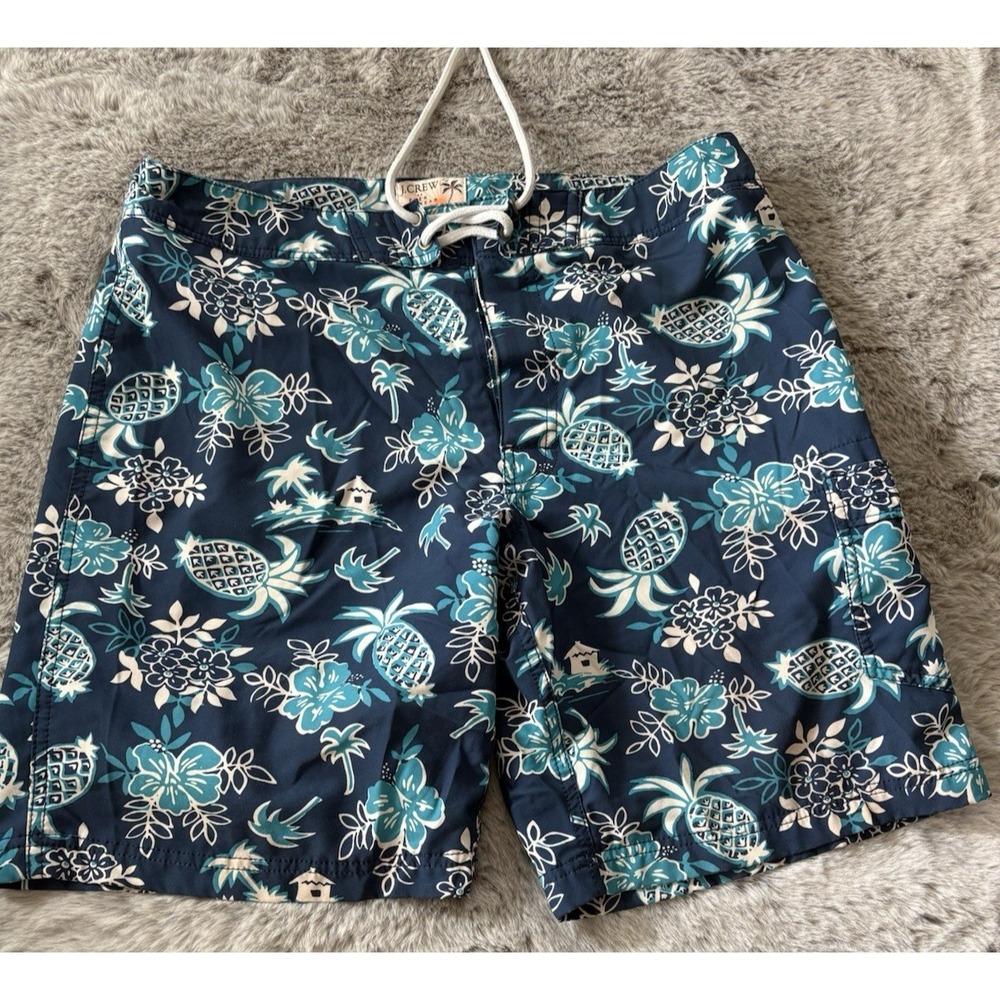 J. Crew bathing suit Size‎ 32 lined drawstring pineapple theme